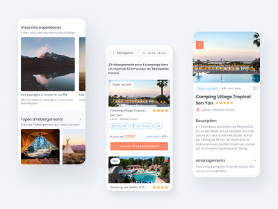Izicamp - Mobile camping design mobile rental research responsive ui ui design user interface vacations