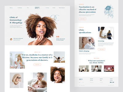 Airdoc website beauty beauty care branding clinic concept cosmetics design design studio graphic design healthcare illustration landing page logo medical service medicine minimalism uiux web website