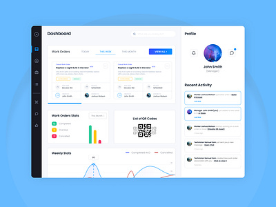 Maintenance Dashboard Web App Design 3d android animation app blue branding colors dashboard design illustration ios landing logo maintenance new trending ui ux webapp