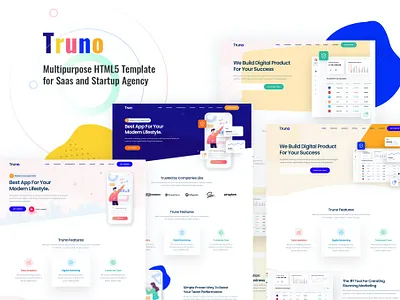 Truno - Saas and Startup Agency agency app bootstrap branding design graphic design illustration landing landing page motion graphics page saas software startup startup agency ui ui design ux ux design website