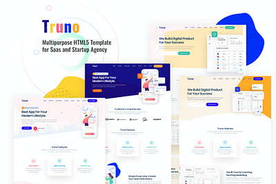 Truno - Saas and Startup Agency agency app bootstrap branding design graphic design illustration landing landing page motion graphics page saas software startup startup agency ui ui design ux ux design website