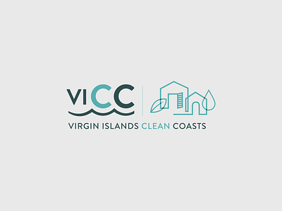 Virgin Islands Clean Coasts Logo Design IV branding coastal logo design environmental logo house logo illustration island logo leaf logo logo ocean logo typography vector water droplet water logo wave logo