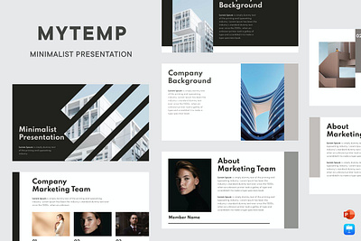 Mytemp - Modern & Minimalist annual report branding brochure business catalog design designposter google slides graphic design illustration keynote minimalist modern pitch deck portfolio powerpoint template vector web development web maintance