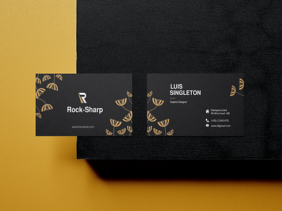 Flower Design Business Card business business card card design mockup