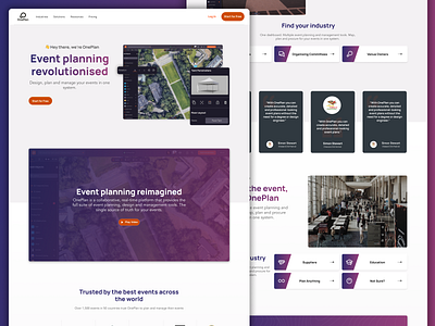 OnePlan Marketing Site Explorations branding clean concepts design web website