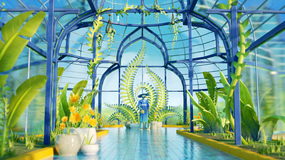 Birdhouse - Indoors still 3d animated animation art character characterdesign commercial create environment illustration jungle motion plants style