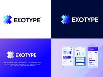 Software Logo Design: Software Logo for EXOTYPE app branding design icon logo software software logo design ui