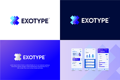 Software Logo Design: Software Logo for EXOTYPE app branding design icon logo software software logo design ui