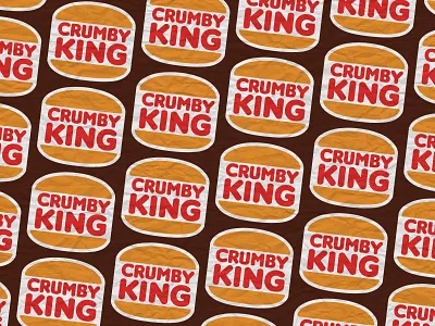 Crumby King bootleg burger burger king cheese cheeseburger creative crumby fast food food logo hamburger illustrator knockoff logo rip ripoff vector art whopper