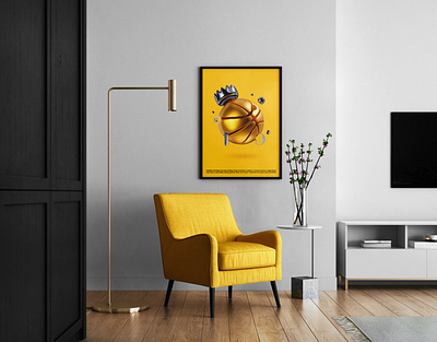 Dribbble wallpaper ✨ 3d ball basketball blender debut design digital dribbble illustration logo
