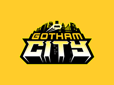 Gotham City Badge badge batman branding dark knight dc design gotham gotham city icon logo toy typography warner bros