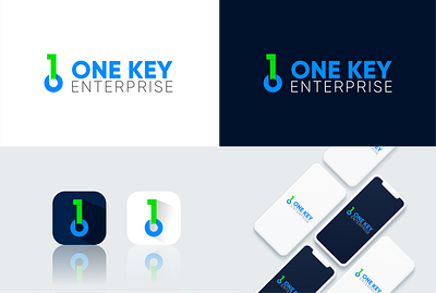 Logo Design: Software Logo for One Key app branding design icon logo software logo design