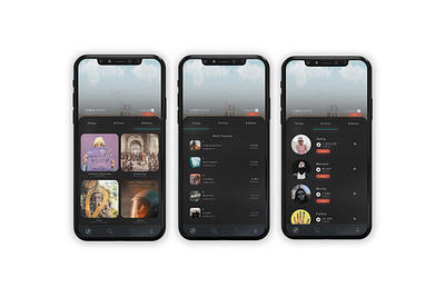 Echo Music App - Artists Views app cleandesign design graphic design ios iosapp logo minimal minimaldesign musicapp simpleui ui uiux