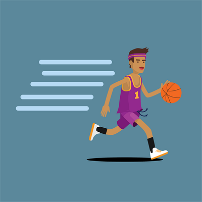 Basketball Player Illustration art design graphic design illustration illustrator logo vector