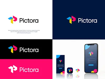 Platform Logo Design: Platform Logo for Pictora app app logo branding design icon logo photography logo platform logo software logo design