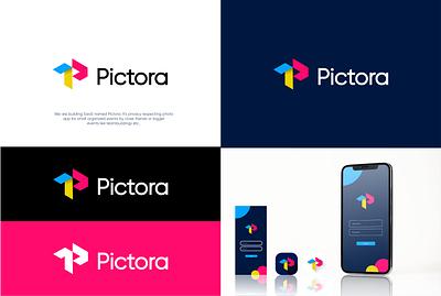 Platform Logo Design: Platform Logo for Pictora app app logo branding design icon logo photography logo platform logo software logo design
