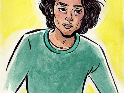 Timothée Chalamet actor call me by your name drawing dune hollywood illustration little women portrait sketch timothee chalamet