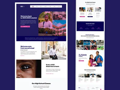 High school Landing page design high school landing page landing page school landing page ui uiux website design