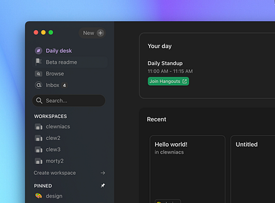 Clew: Desktop app clew design desktop ui ux