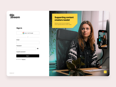 SlipStream artwork branding colour concept design illustration log in login logo product design typography ui ux vector