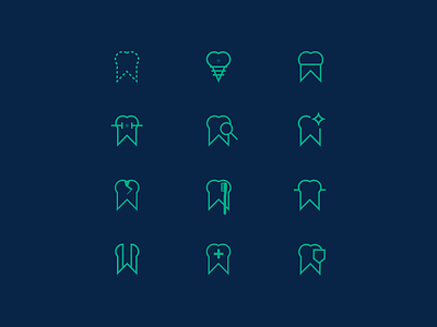 Teeth icon set design graphic design iconography icons illustration ui vector