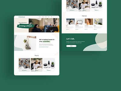 Greenhouse Website Concept branding colour creative design graphic design typography ui ux web design