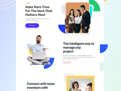 Startup landing Page design ui