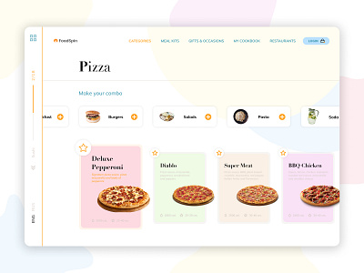 FoodSpin | Restaurant with delivery 2021 branding concept delivery design eat eating elements food interface italia minimalism pizza portfolio restaurant ui ux website