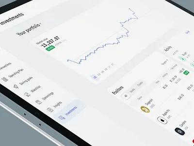 Investment tracking dashboard - Stocks + Cryptos app bitcoin crypto dashboard design doge eth finance fintech product shib ui user interface