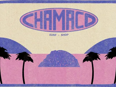 CHAMACO - Surf·Shop design logo