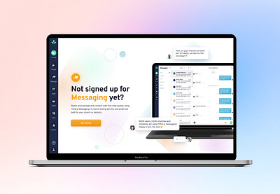 Messaging Desktop App Landing page