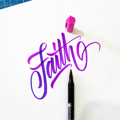 Calligraphy - Faith brushpen calligraphy calligraphy and lettering artist calligraphy design challenge design desing lettering penbrush scriptlettering