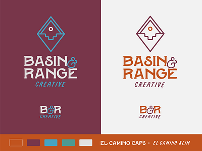 Basin & Range Creative Brand brand branding desert design logo logotype vector