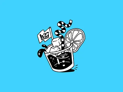 Cocktail alcohol bar cocktail drink glass illustration playful simple