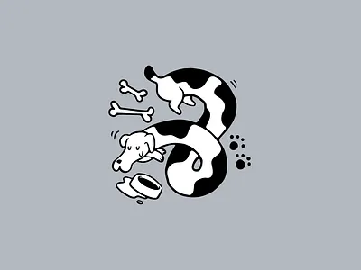 happy doggo cute dog doggy happy illustration playful simple sleep