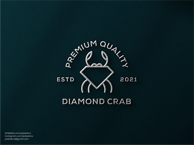 Diamond Crab Concept Logo branding clothing sale logo crab design diamond food icon illustration jewelry logo logo maker logodesign realestate typography ui ux vector