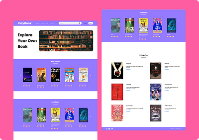 Web Design - Book Store book book store comic design e commerce home page novel ui web design