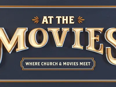 At the Movies 2021 church art custom lettering design illustration lettering m movies series art