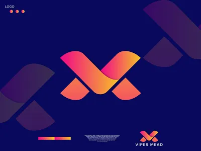 Modern Viper Mead Logo business logo colorful logo creative logo design flat logo for gra letter logo logo logo and branding logo design minimal logo minimalist logo modern logo unique logo v logo viper mead vm logo