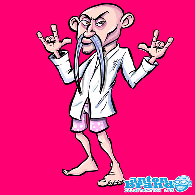Evil character in his polka dot underwear cartoon character humour illustration illustrator