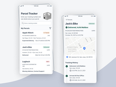 Parcel Tracker IoT Solution delivery delivery service design figma internet of things iot iot solution iphone mobile app notion package tracker package tracking parcel tracker parcel tracking product design service tracker tracking tracking service uiux