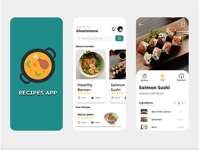 Recipes App learn recipesapp simple uiux design