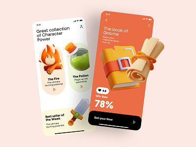 Game Skin Store Concept 3d illustration app design concept design design ios app store ui ux video game skin