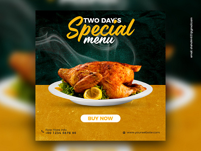 Fried chicken menu promotion social media banner template ads design banner banner design branding chicken chicken social media post discount facebook ads fast food food instagram ads offer price print promotion social media post social media post design template web web banner