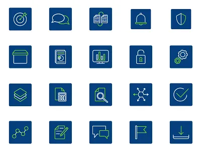 Icons for a tech company website icons vector