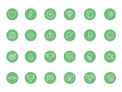 Icons for a medical clinic website icons vector