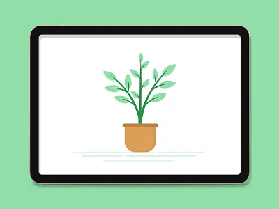 Just a potted plant adobe illustrator design flora graphic art graphic design illustration india interior leaf plant vector