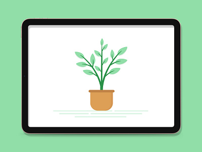 Just a potted plant adobe illustrator design flora graphic art graphic design illustration india interior leaf plant vector