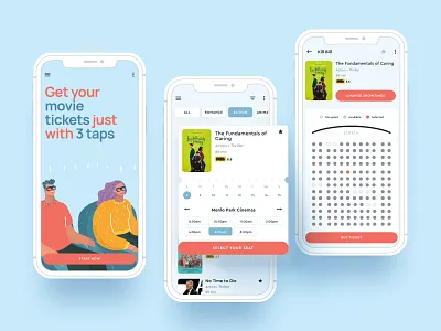 Movie Ticket App Concept app design concept design design ios app movie ticket movie ticket app ticket ui ux