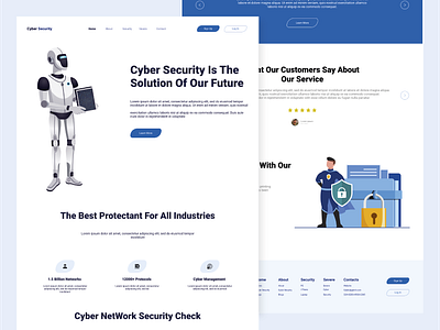 Cyber Security Web Page Design app appui branding cyber security cyber security web page design design graphic design illustration logo minimalist typography ui ui design ux vector web webdesign webpage webpage design webui